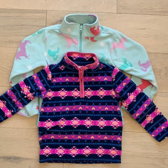 The Children's Place Other - Two girls 1/4 zip fleece size 5